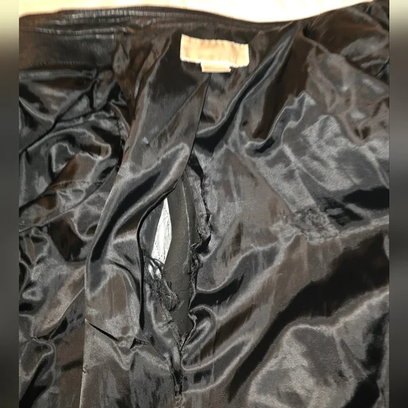 Michael Kors Genuine Black Leather Jacket - Picture 6 of 8